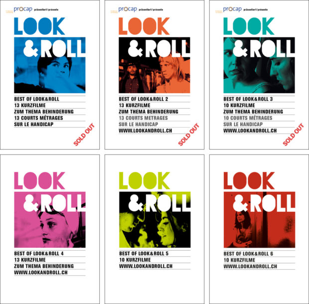 The covers of the DVDs Best of look&roll 1 to 6
